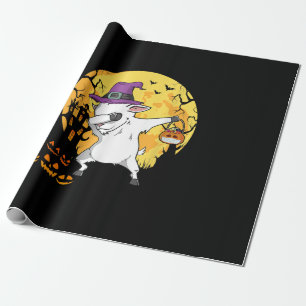 Papel De Presente Cabra Dabbing Bruxa Pumpkin Cão Engraçado Hallow