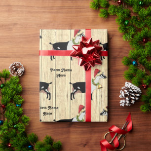 Papel De Presente Cabra de Leite Alpina de Natal Russo Personalizada