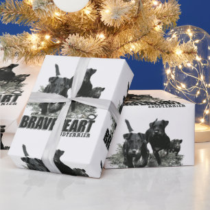 Papel De Presente Caça Alemã Terrier, O Jagdterrier, Arte