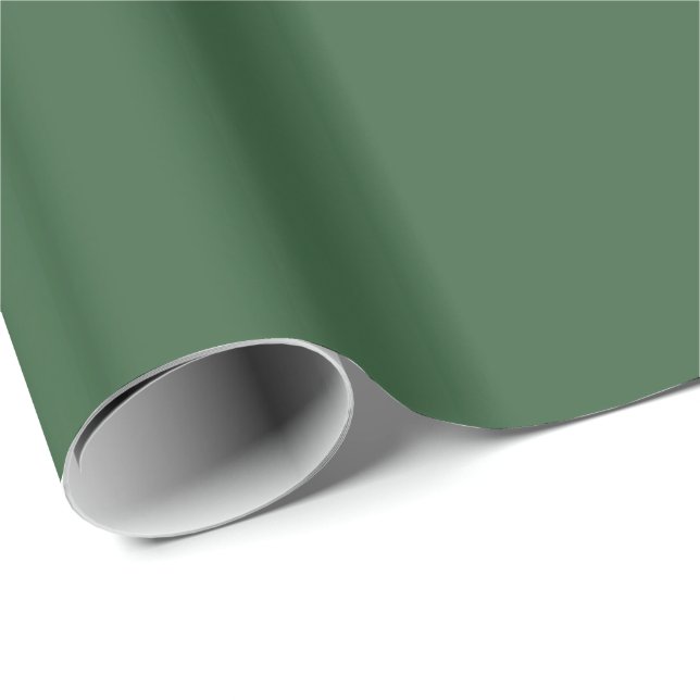 Papel De Presente Caça Verde Sólido (Ponta do rolo)