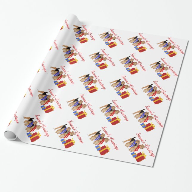 Papel De Presente Cachecóis Quentes (Desenrolado)