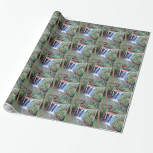 Papel De Presente Cachoeira da fuga de caminhada
