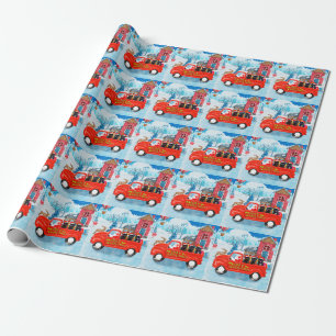 Papel De Presente Cachorro Affenpinschers na Entrega de Natal
