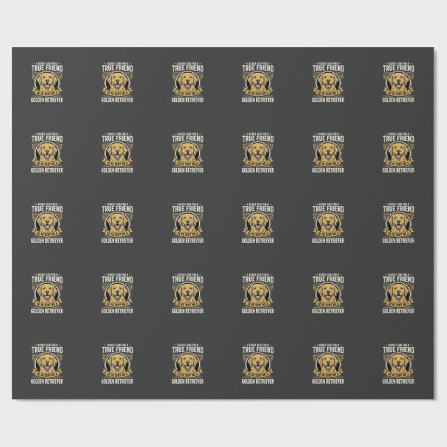 Papel De Presente Cachorro Amigo Verdadeiro Retriever Dourado (Aberto)