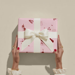 Papel De Presente Cachorro Amor 1º Aniversário – Filhote Fofo, Balõe