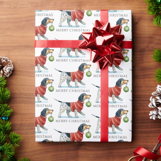 Papel De Presente Cachorro Aquarela Natal (Criador carregado)
