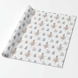 Papel De Presente Cachorro Ballerina branco