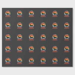 Papel De Presente Cachorro Basset Retriever Pôr do Sol Retro