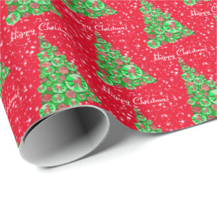 Papel De Presente Cachorro Border Terrier Arco de Natal Árvore de Na