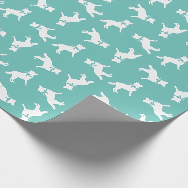 Papel De Presente Cachorro Cachorrinho Husky Siberiano Malamut (Ponta)