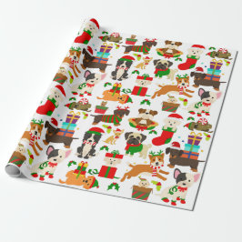 Papel De Presente Cachorro Cachorro Bonito Natal