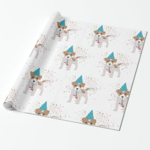 Papel De Presente Cachorro - Cachorro de animais tendo festa