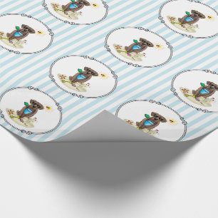 Papel De Presente Cachorro Cachorro Verão Chocolate Praia Labrador