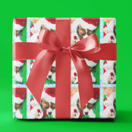 Papel De Presente Cachorro Cavalier King Charles dormindo no Natal