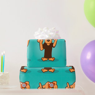 Papel De Presente Cachorro Com Câmera