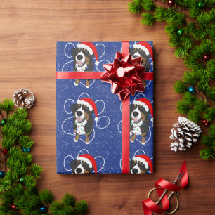 Papel De Presente Cachorro da Montanha Bernese de Natal