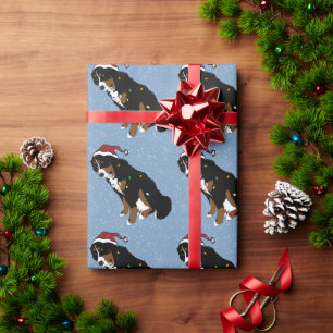 Papel De Presente Cachorro da Montanha Bernese de Natal
