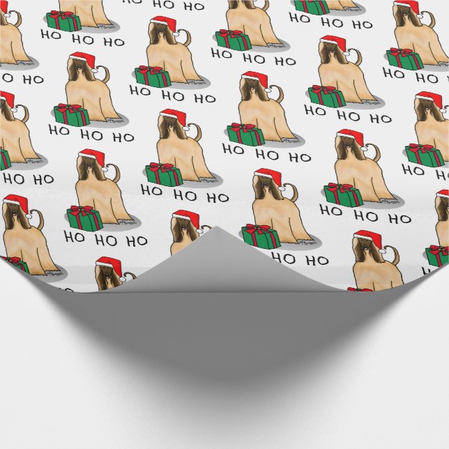 Papel De Presente Cachorro de Cachorro Afegão de Santa Hat (Ponta)