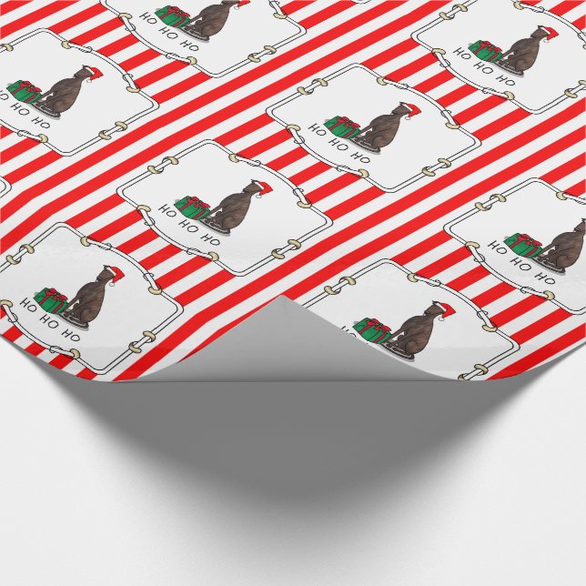 Papel De Presente Cachorro de Greyhound (Bindle) de Natal (Ponta)