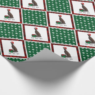 Papel De Presente Cachorro de Greyhound (Bindle) de Natal