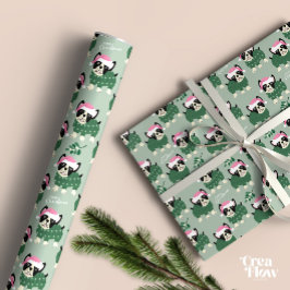 Papel De Presente Cachorro de Natal