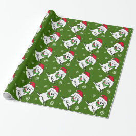 Papel De Presente Cachorro de Natal