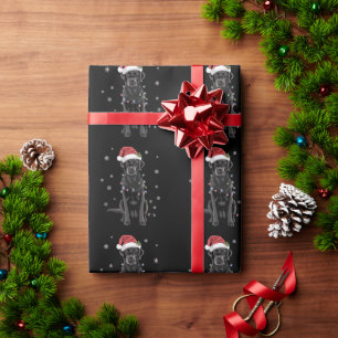 Papel De Presente Cachorro de pijama com luz de árvore de Natal Labr