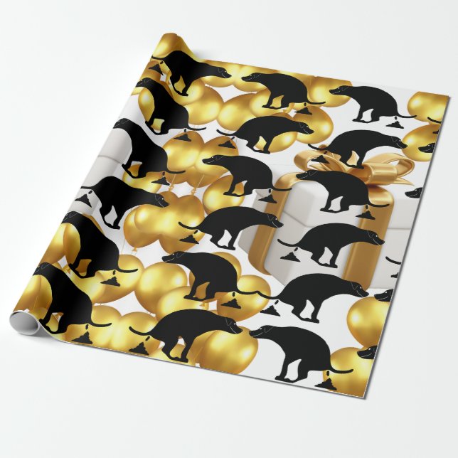 Papel De Presente Cachorro de Pooper Hilarious (Desenrolado)