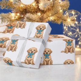 Papel De Presente Cachorro do Dia do Pi com Símbolo do Pi | Feliz Di