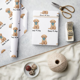 Papel De Presente Cachorro do Dia do Pi com Símbolo do Pi | Feliz Di