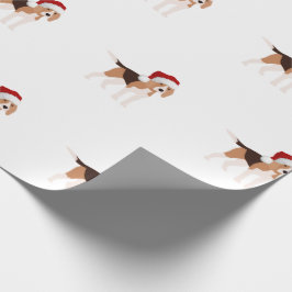 Papel De Presente Cachorro fofo de Natal 