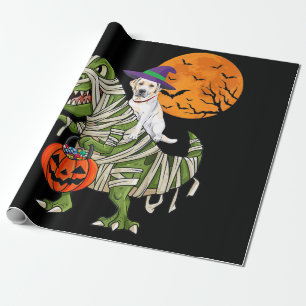 Papel De Presente Cachorro Labrador Retriever Riding Mummy T Rex