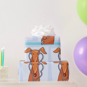 Papel De Presente Cachorro ouvindo música Fones de ouvido engraçados