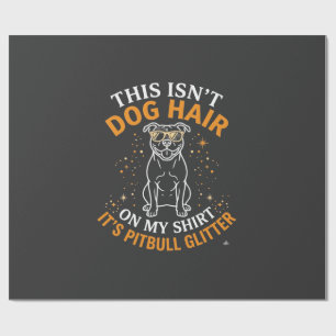 Papel De Presente Cachorro Pitbull Com Cabelo Brilhante Usando Óculo