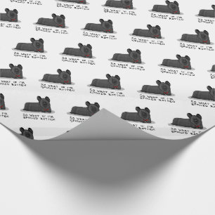 Papel De Presente Cachorro podre de Skye Terrier, borrado (preto) Cu