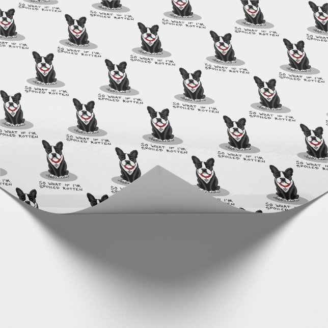Papel De Presente Cachorro (preto) podre de Boston com torre podre (Ponta)
