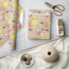 Papel De Presente Cachorro Quente de Natal e Boas Festas