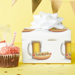 Papel De Presente Cachorro Quente e Cerveja Branca