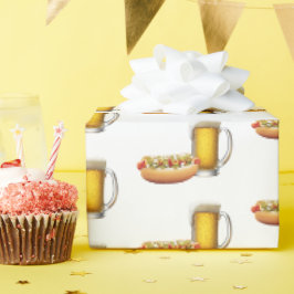 Papel De Presente Cachorro Quente e Cerveja Branca