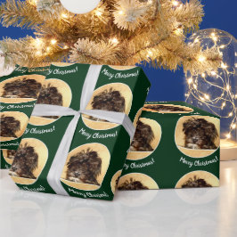 Papel De Presente Cachorro Schnoodle Verde