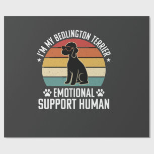 Papel De Presente Cachorro Terrier Bedlington Engraçado Suporte Emoc
