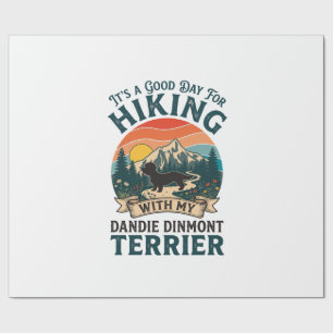 Papel De Presente Cachorro Terrier Dandie Dinmont Hiking Montanhas P