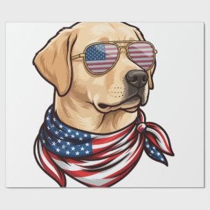 Papel De Presente Cachorro Usa Óculos De Sol Lenço