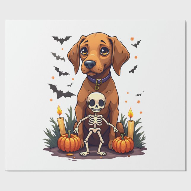 Papel De Presente Cachorro Voodoo Vizsla (Aberto)