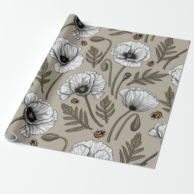 Papel De Presente Cachorros brancos e bichos-da-índia (Desenrolado)
