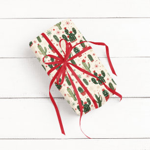 Papel De Presente Cacto de Natal Fofo   Deserto 