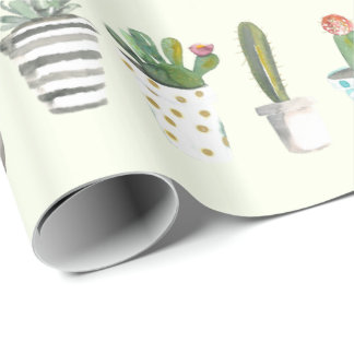 Papel De Presente Cactos Potted