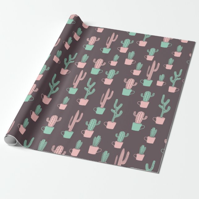Papel De Presente Cactus (Desenrolado)