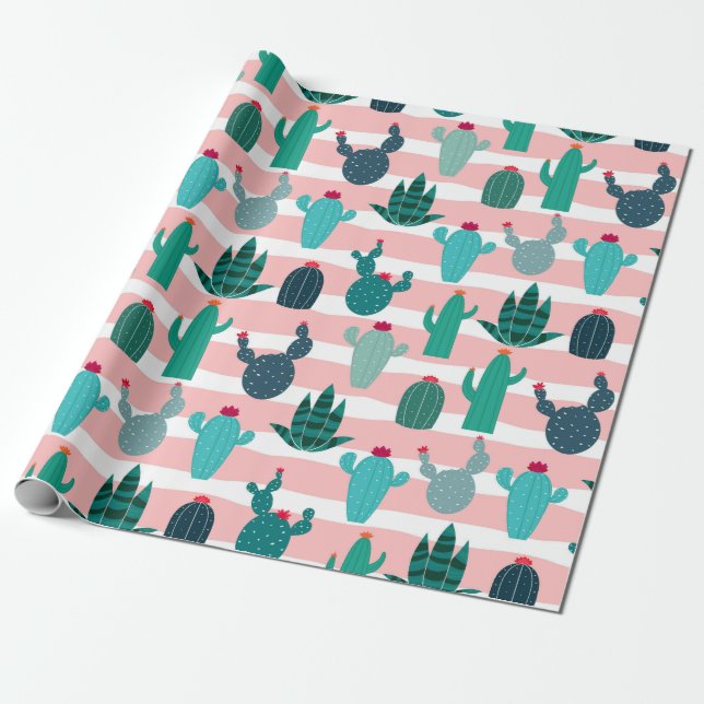 Papel De Presente Cactus (Desenrolado)