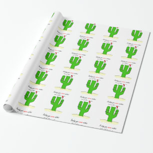 Papel De Presente Cactus Christmas